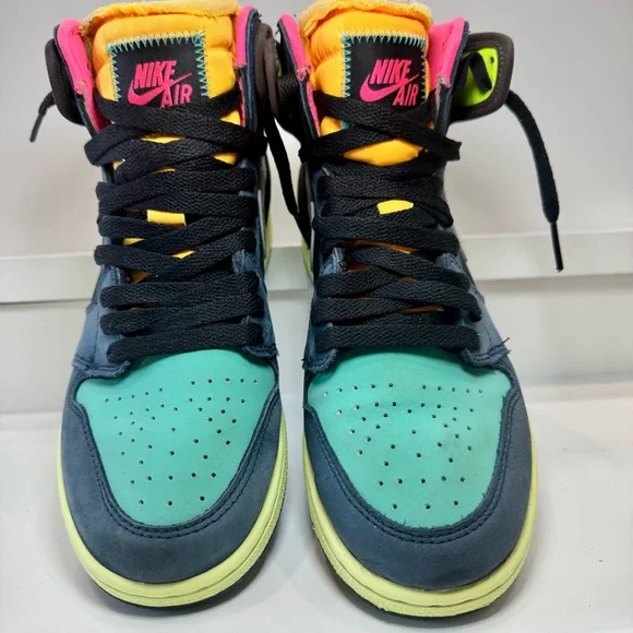 🔥🤯🦄Rare Jordan 1 Tokyo Biohack GS 6.5Y/Women 8 Cyberpunk Dystopian Streetwear - Picture 6 of 16